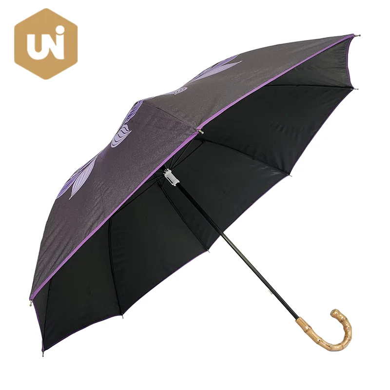 Manual Open Adult Wooden Stick Umbrella