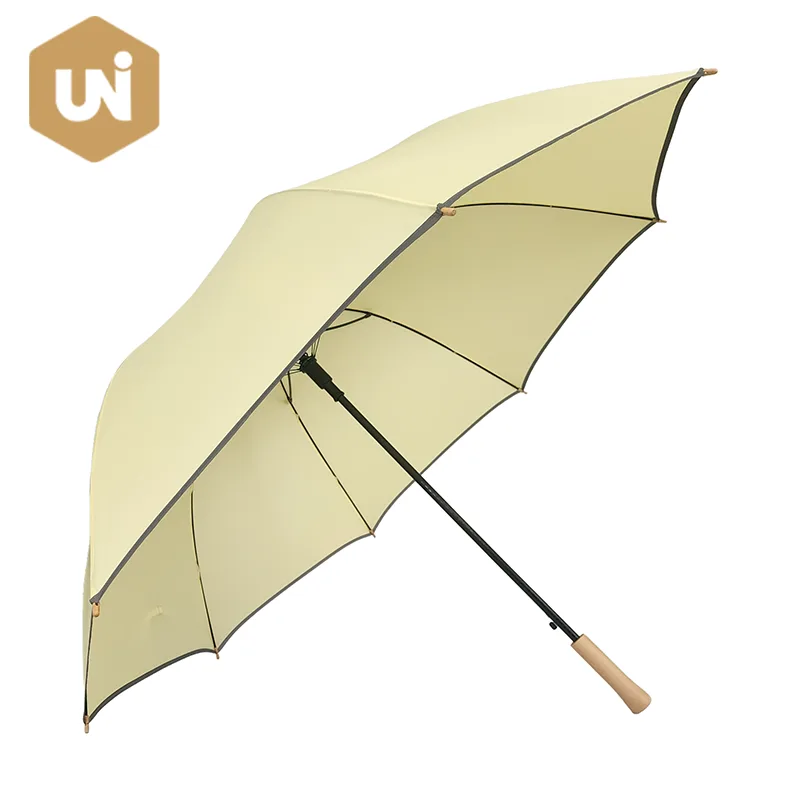 Wooden Auto Open Golf Umbrella